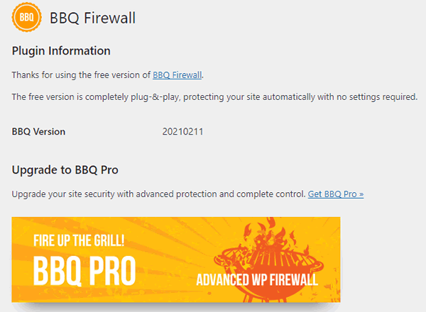 BBQ Firewall設定画面